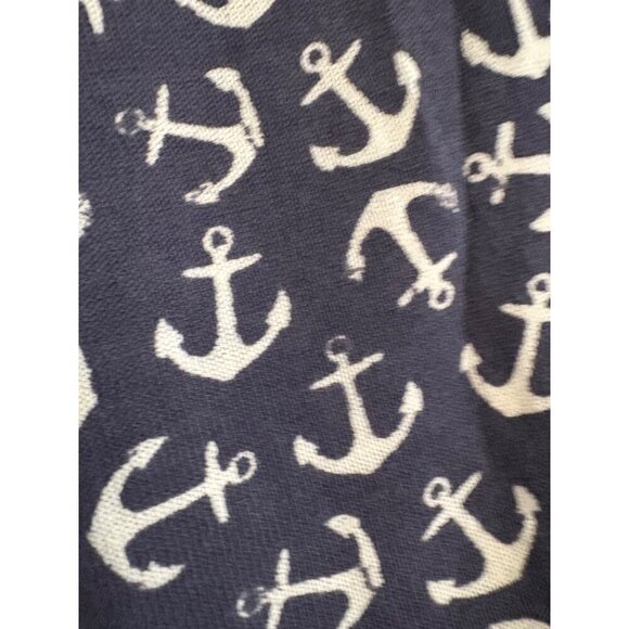 J. Crew Lightweight Gauzy Summer Cardigan Navy and White Anchor Print Size Small - Picture 5 of 11